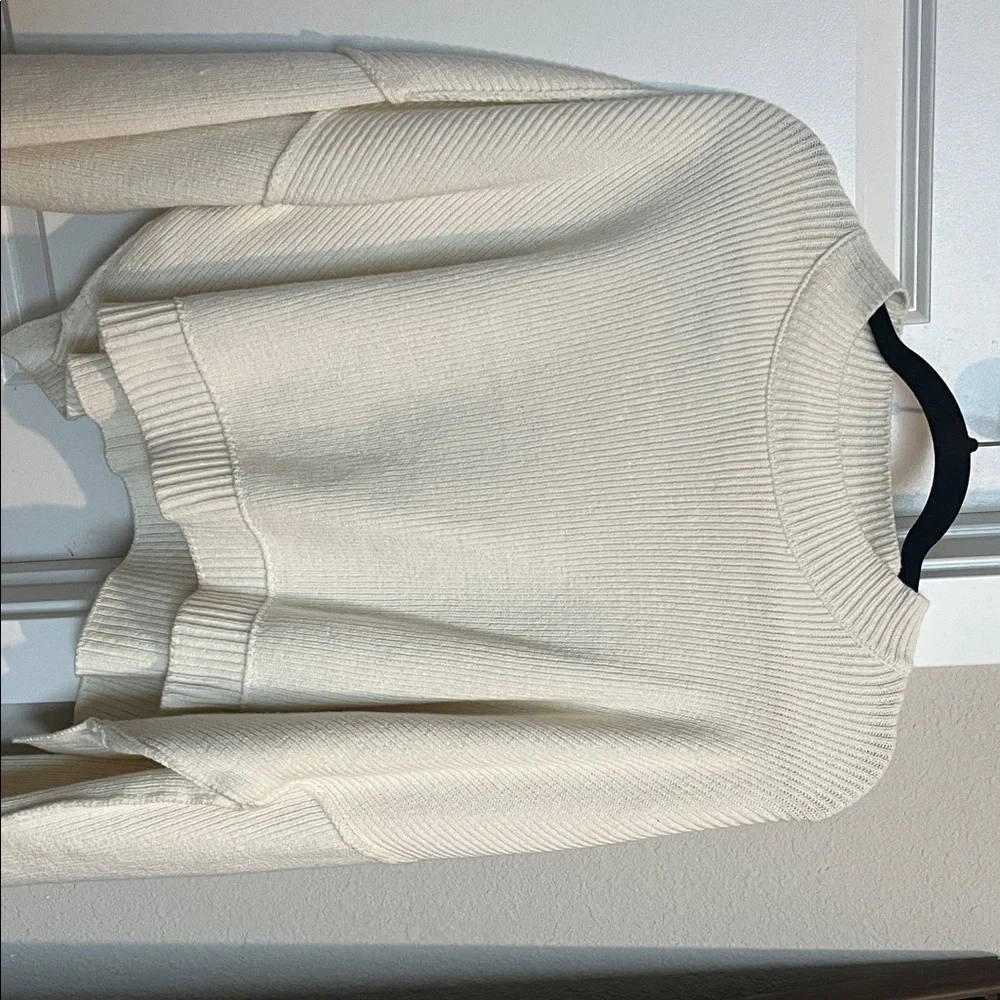 Free People Cream Ribbed Sweater - Picture 3 of 5